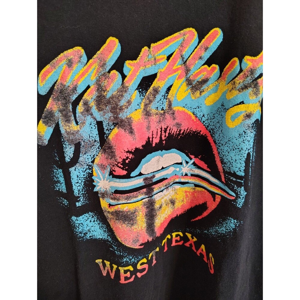 Vintage 1980s retro Men’s Black XL Short Sleeve Crew Neck Cotton Texas T-Shirt